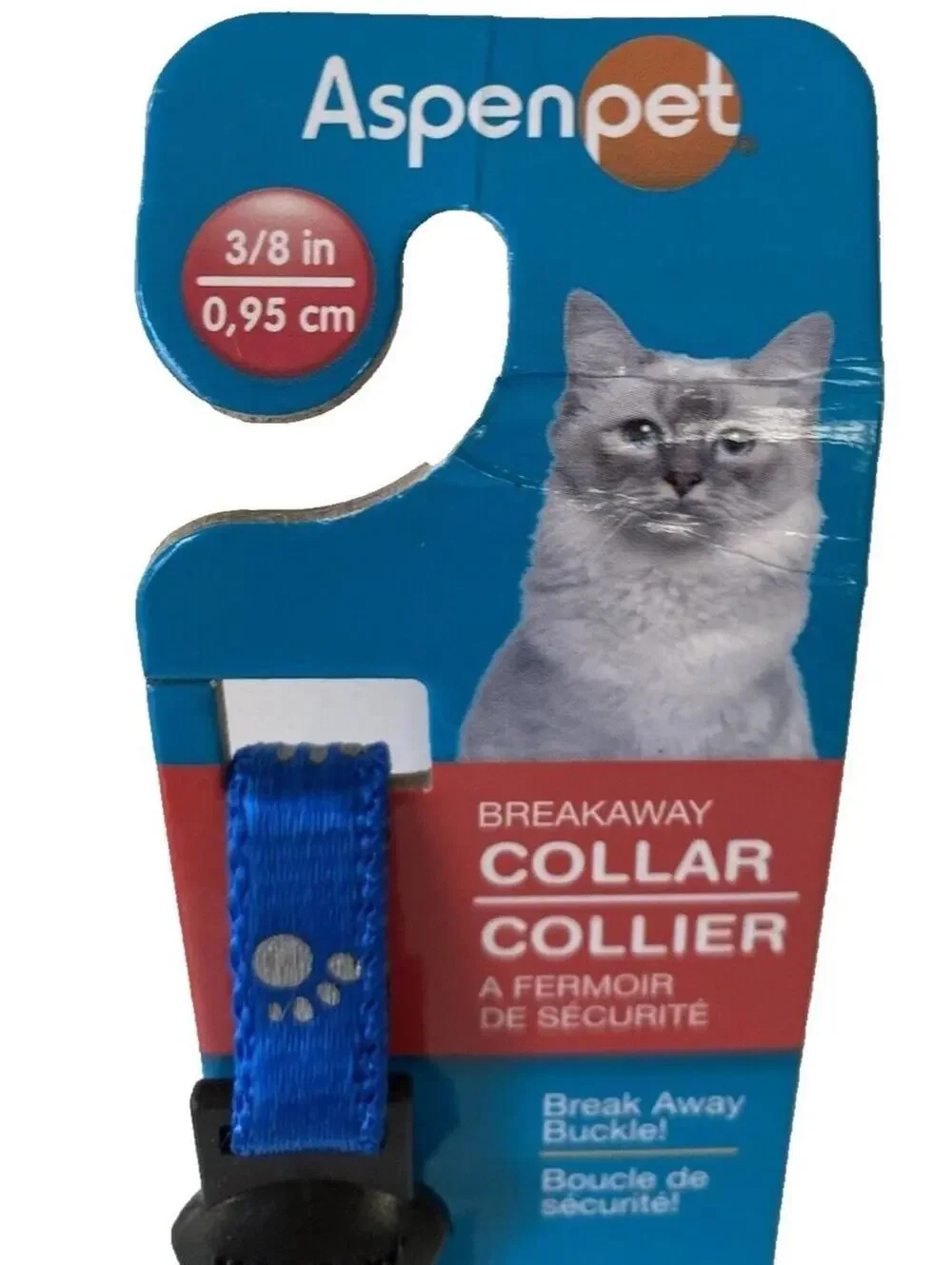 Adjustable Reflective Blue Cat Collar Safety Kit Brand New